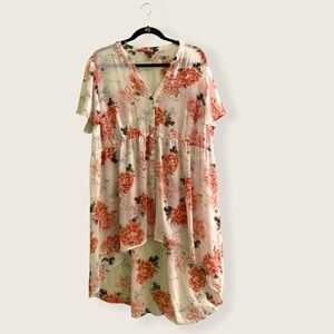 Torrid Floral Button Down Shirt